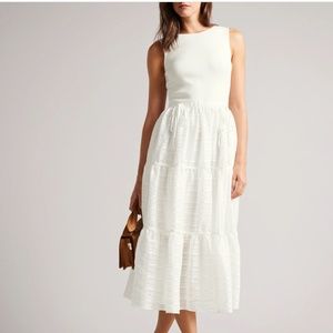 Ted Baker Skylir Knit Bodice Midi Dress With Tiered Skirt